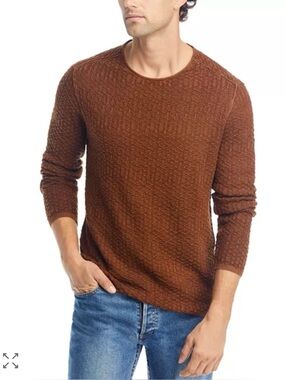 John Varvatos Riley Cotton Regular Fit Crewneck Sweater